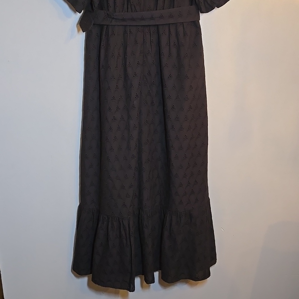 Diane Von Furstenberg Polina Belted Eyelet Short Puff Sleeved Midi Dress NWOT - Picture 13 of 16